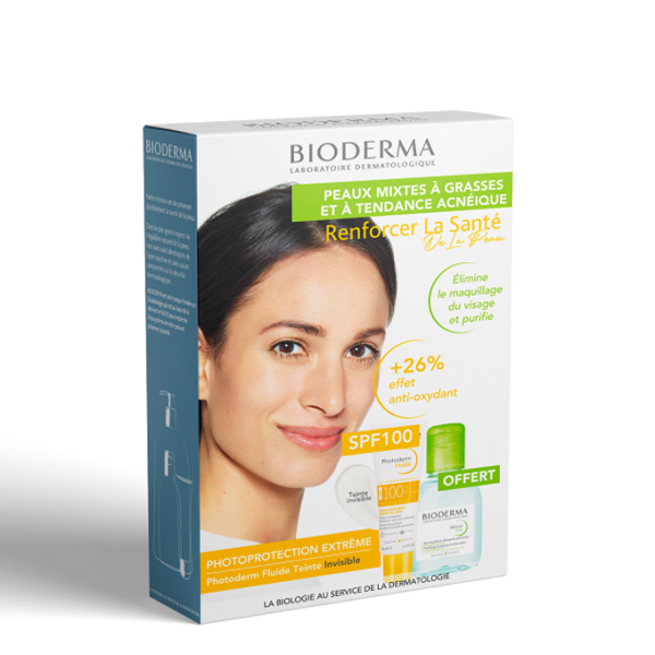 BIODERMA Photoderm Fluide Max Invisible Spf100 + Sebium H2O