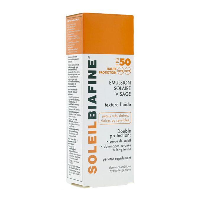 Soleil Biafine Émulsion (SOLAIRE VISAGE SPF 50+)50ML