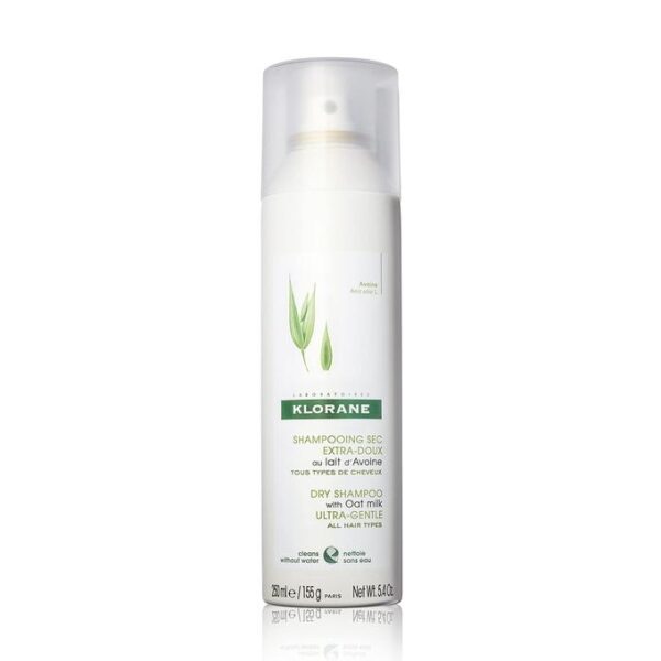 Shampooing Sec au Lait d'Avoine Klorane - Formule Ultra-Gentille, Sans Résidu Blanc
